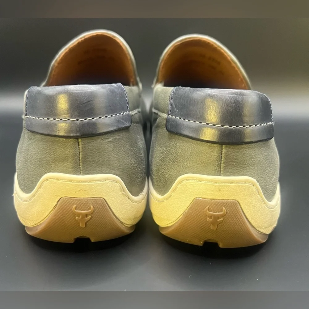 Trask - Mens Silas Loafers- Size:9M, Grey/Cream,‎ Pre-Owned
